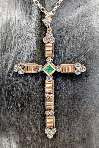Pendentif ancien croix 750 18k - ancien,